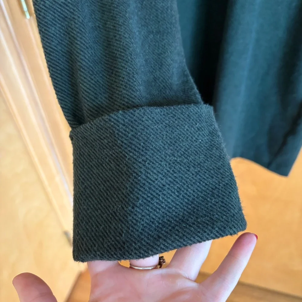 7Diamonds Generation Long Sleeve Polo Dress Dark green Khaki XS WGD-8000‎ New